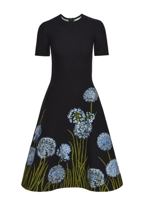 Oscar de la Renta Allium Jacquard midi dress - Blue