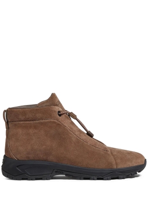 Zegna Triple Stitch Vetta suede boots - Brown