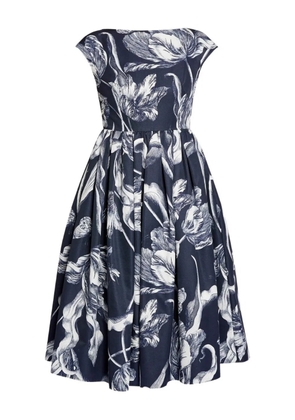 ERDEM floral-print sleeveless midi dress - Blue