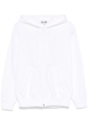 Comme Des Garçons Play signature heart-patch hoodie - White