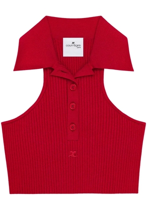 Courrèges scuba-knit tank top - Red