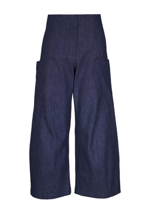 Zero + Maria Cornejo wide-leg cotton trousers - Blue