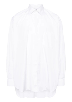 VETEMENTS logo-tag cotton shirt - White
