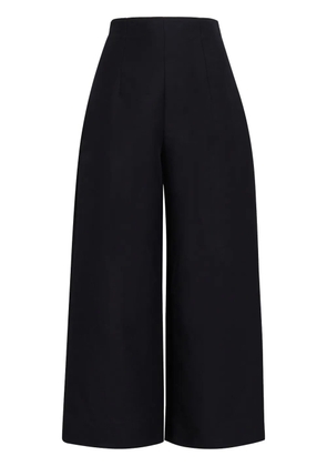 Marni high-waisted cropped cotton trousers - Black