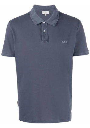 Woolrich embroidered-logo polo shirt - Blue
