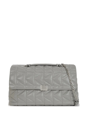 Karl Lagerfeld large leather shoulder bag - Grey