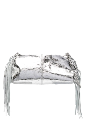 Maje mini Miss M metallic tote bag - Silver