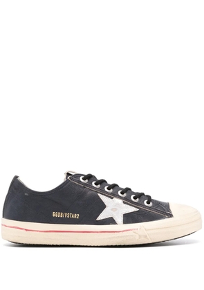 Golden Goose V-Star distressed-effect leather sneakers - Blue