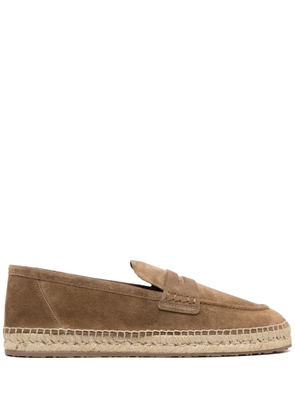 Gianvito Rossi round-toe suede espadrilles - Brown