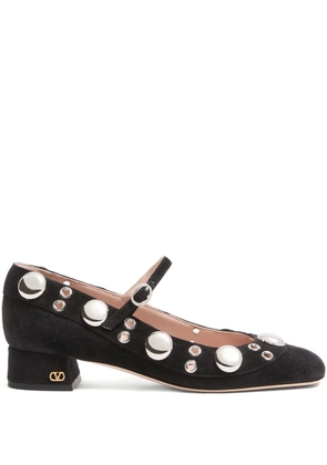 Valentino Garavani 30mm Nellcôte ball-stud Mary-Jane pumps - Black