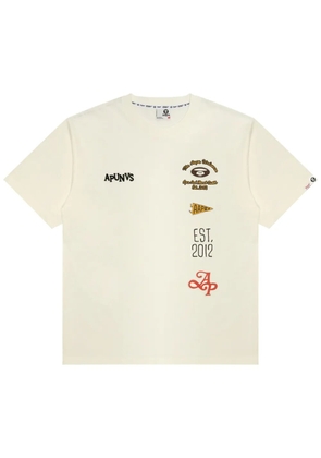 AAPE BY *A BATHING APE® text-print T-shirt - Neutrals