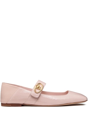 Valentino Garavani VLogo Locker Mary-Jane ballerina shoes - Pink