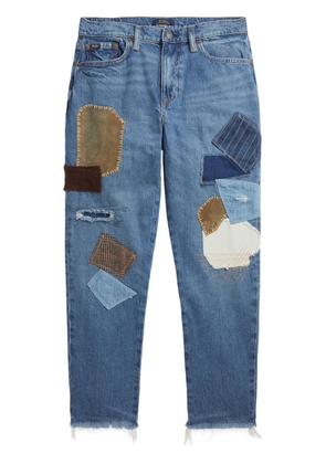Polo Ralph Lauren patchwork-design cropped jeans - Blue