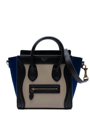 Celine Pre-Owned 2013 Nano Tricolor Leather Luggage Tote satchel - Brown