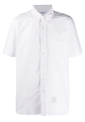 Thom Browne grosgrain-trim Oxford shirt - White