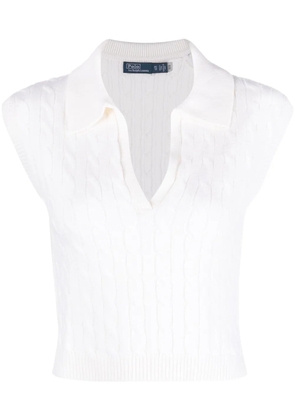 Polo Ralph Lauren cable-knit V-neck jumper vest - Neutrals