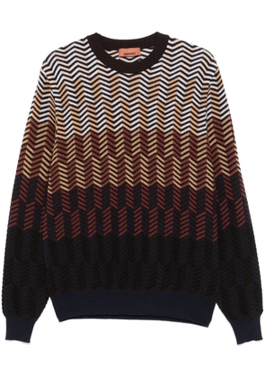 Missoni zigzag virgin wool sweater - Brown