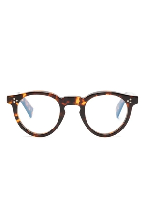 Lesca Urbi round-frame glasses - Brown