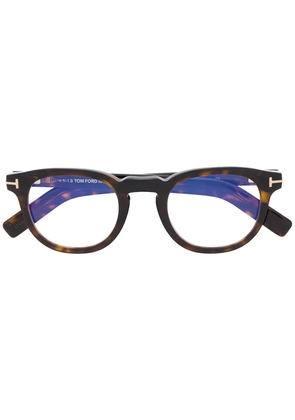 TOM FORD Eyewear round frame glasses - Brown