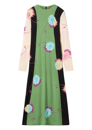 La DoubleJ long-sleeve swing dress - Green