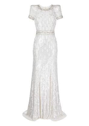 Jenny Packham Kira sequin-embellished dress - White