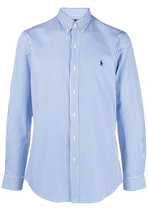 Polo Ralph Lauren embroidered-logo striped shirt - Blue