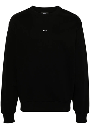 A.P.C. logo-print cotton sweatshirt - Black