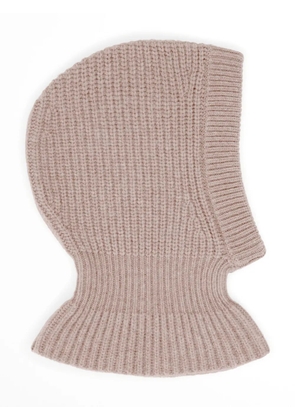 LEMAIRE ribbed-knit lambs wool balaclava - Neutrals