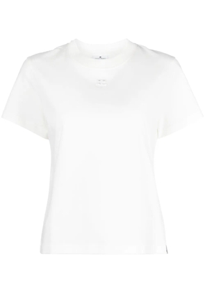 Courrèges logo-appliqué cotton T-shirt - White