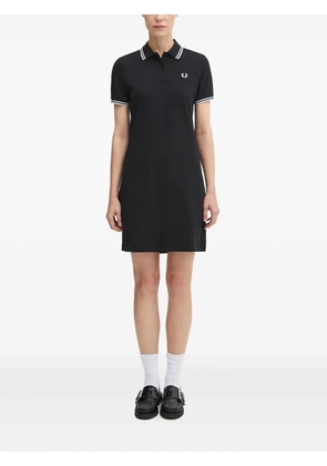 Fred Perry logo-embroidered mini dress - Black