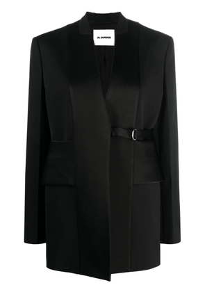 Jil Sander asymmetric wool blazer - Black