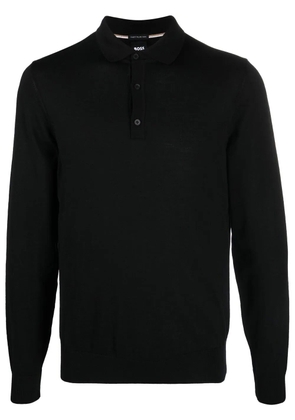 BOSS long-sleeve polo shirt - Black