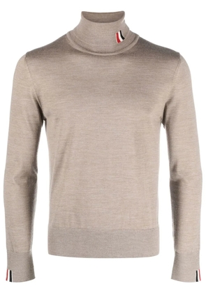 Thom Browne fine knit roll-neck jumper - Neutrals