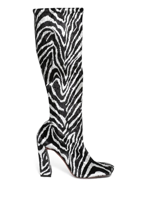 Amina Muaddi 95mm Marine boots - White