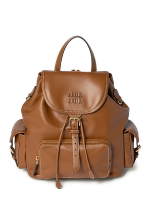 Miu Miu leather backpack - Brown