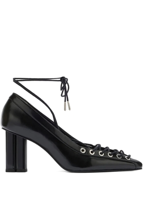 GANNI lace-up pointed pumps - Black