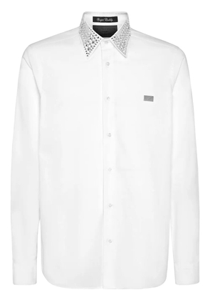 Philipp Plein Sugar Daddy crystal-embellished shirt - White