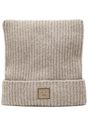 Acne Studios Face Logo beanie - Neutrals