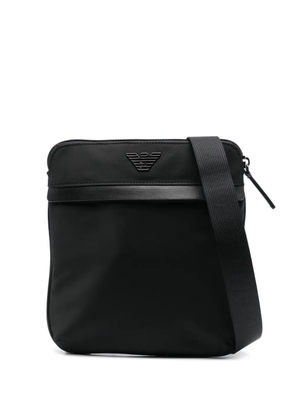 Emporio Armani logo-plaque cross body bag - Black