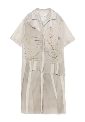 Maison Margiela panelled midi dress - Neutrals