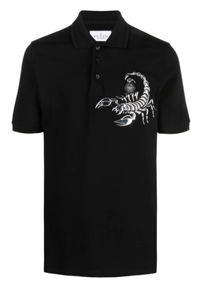 Philipp Plein Scorpion cotton polo shirt - Black