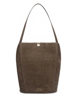 LouLou de Saison Audrey embossed shoulder bag - Brown