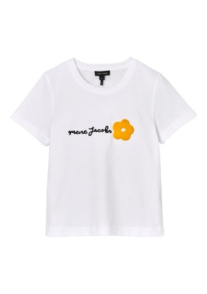 Marc Jacobs logo flower appliqué tee - White