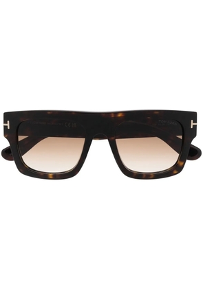TOM FORD Eyewear tortoiseshell square-frame sunglasses - Brown