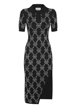 Philipp Plein monogram polo dress - Black