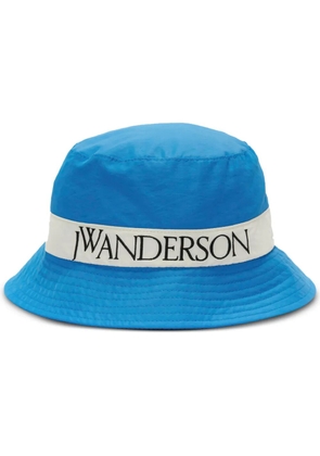 JW Anderson logo-embroidered tonal-stitching bucket hat - Blue