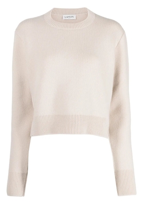 Lanvin crew-neck cropped jumper - Neutrals