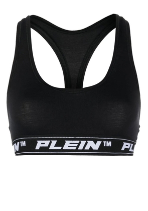 Philipp Plein logo-underband sports bralette - Black