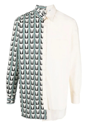 Lanvin patchwork geometric print shirt - Neutrals