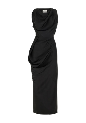 Vivienne Westwood Long Fond draped dress - Black
